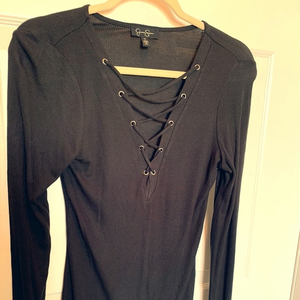 Jessica Simpson Sexy Black Laces Top